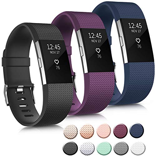 Fitbit Charge 2 Bands: 3 Pack Sport Bands for Women and Men