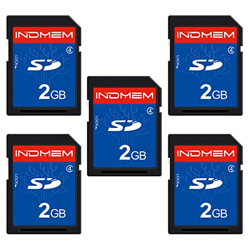 INDMEM 5 Pack 2GB Class 4 Flash Memory Card