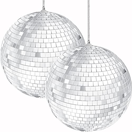 Silver Mirror Disco Ball 2-Pack