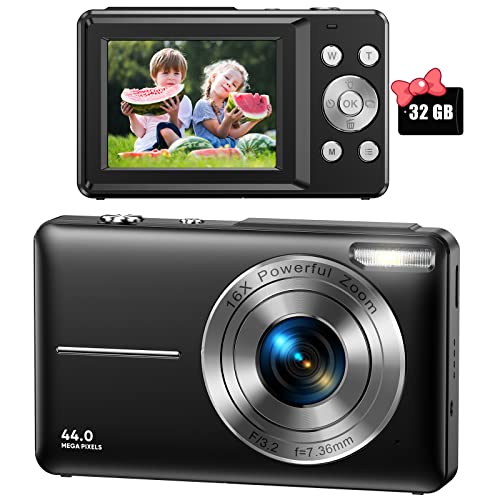 Compact Digital Camera with 16X Zoom and 32GB SD Card
