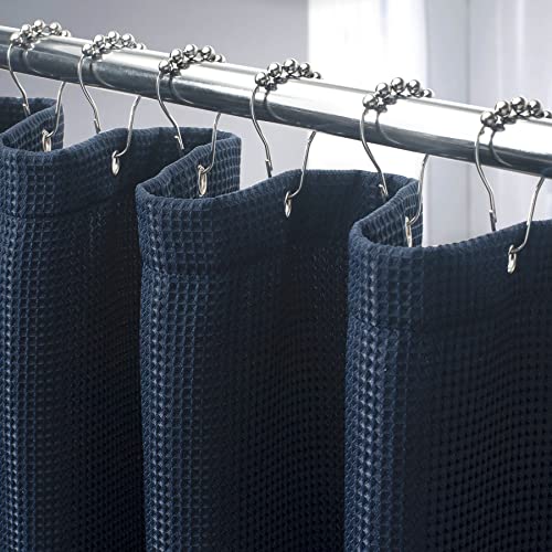 AmazerBath Navy Blue Shower Curtain