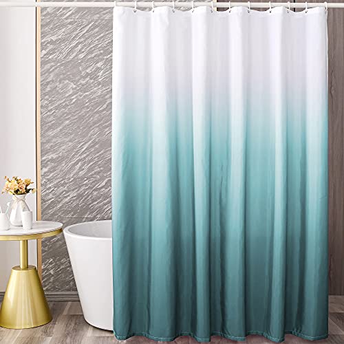 Teal Blue Ombre Shower Curtain Sets