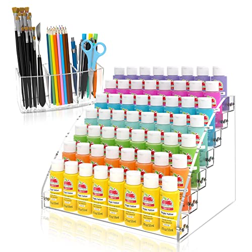 LASZOLA Paint Storage Organizer and Brush Holder