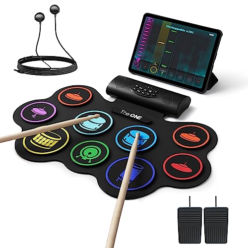 The ONE 9 Drum Pads Roll Up Drum Kit - Portable and Practical Electronic Drum Set for Kids