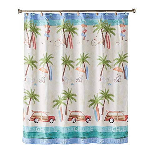 Paradise Beach Fabric Shower Curtain