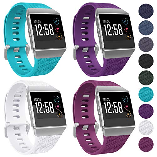 Jobese Fitbit Ionic Bands, 4-Pack Sport Accessory Replacement Wristbands