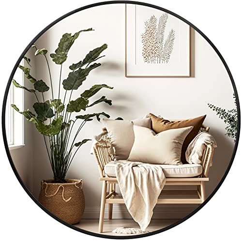 Fabuday Black Circle Mirror - Elegant and Versatile Home Decor