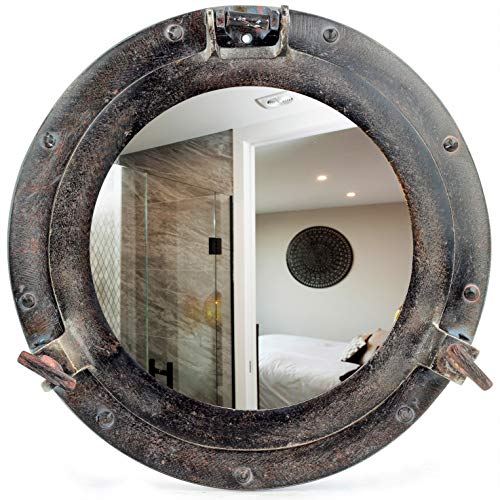 Nautical Wall Décor - Aluminum Porthole Mirror