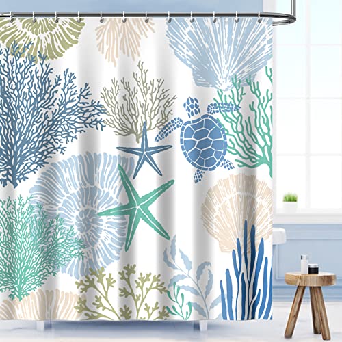 Ocean Themed Shower Curtain for Bathroom