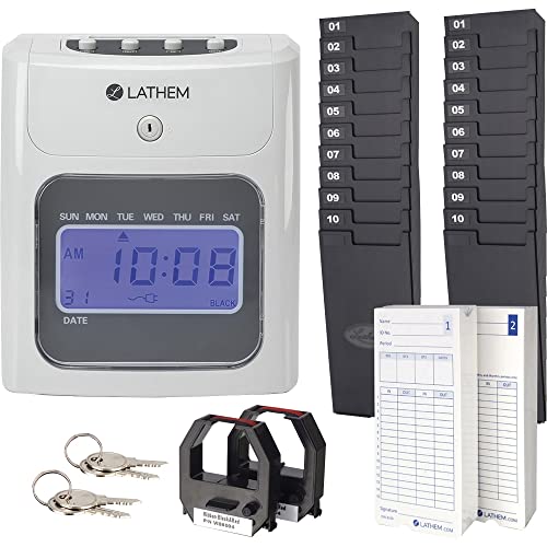 Lathem Top-Feed Electronic Time Clock Bundle Kit