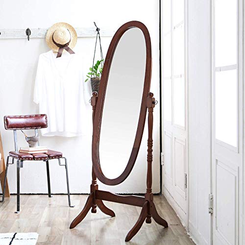 Livinia Ashely Wooden Antique Floor Free Standing Mirror