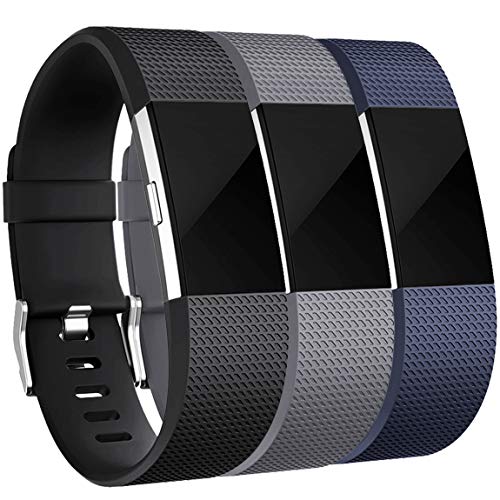 Maledan Bands Replacement for Fitbit Charge 2, 3-Pack