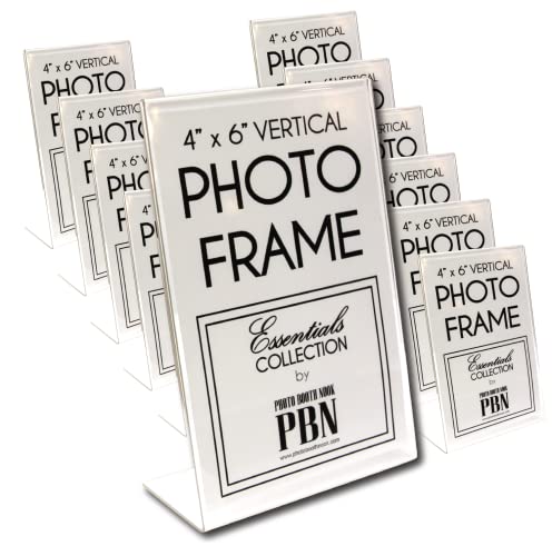 Photo Booth Nook - 12 Pack - 4 x 6 Acrylic Picture Frame - Sign Holder