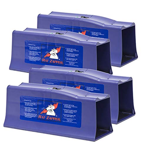 Rat Zapper Classic RZC001-4: Clean, Quick, and Humane Rodent Trap (4 Pack, Purple)