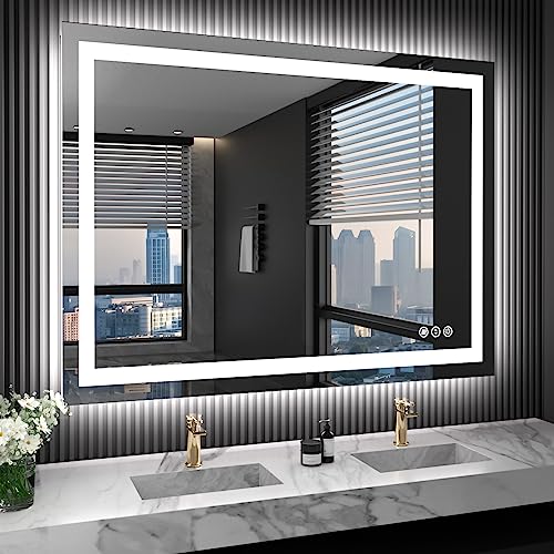 LOAAO 48X36 LED Bathroom Mirror with Lights