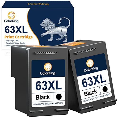 Colorking HP 63XL Black Ink Cartridges (2 Black)