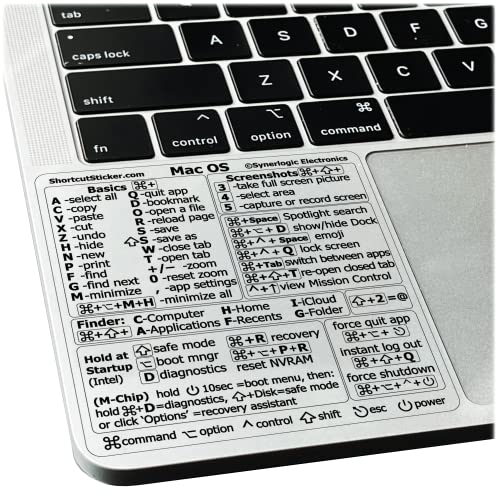 Mac OS Keyboard Shortcuts Sticker