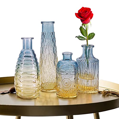 Baroque Bud Glass Vases Set