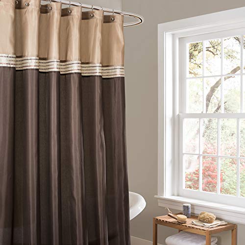 Lush Decor Terra Color Block Shower Curtain