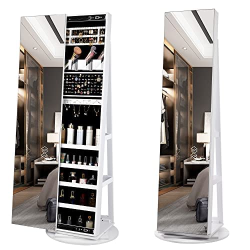 LVSOMT 360° Rotating Jewelry Cabinet
