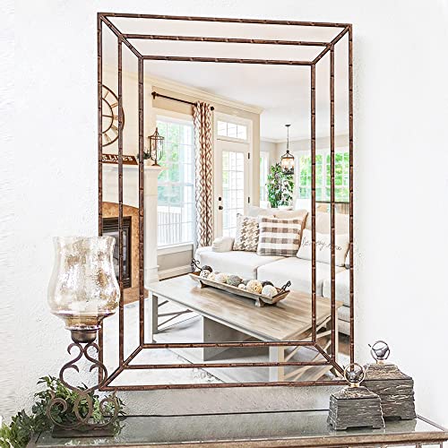 Chende Decorative Wall Mirror with Bronze Finish