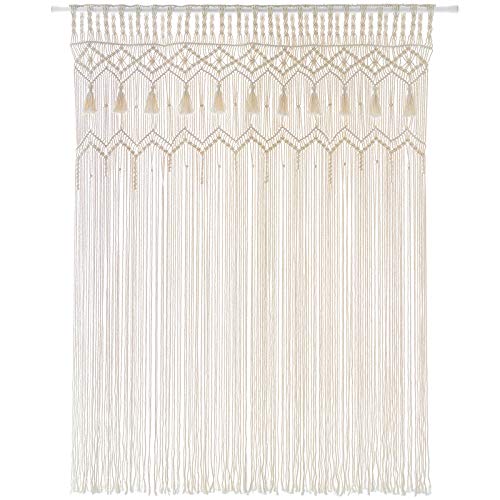 Boho Macrame Wall Hanging Window Curtains