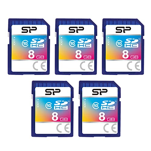 Silicon Power 8GB SDHC Class 10 Flash Memory Card - 5-Pack