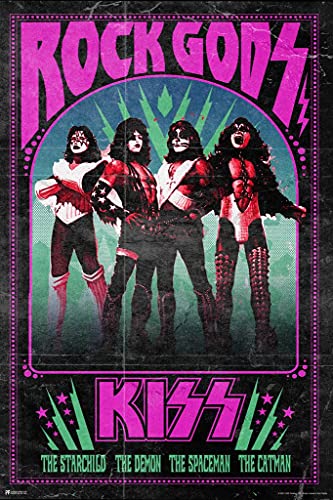 Kiss Poster Rock Gods Band 24x36