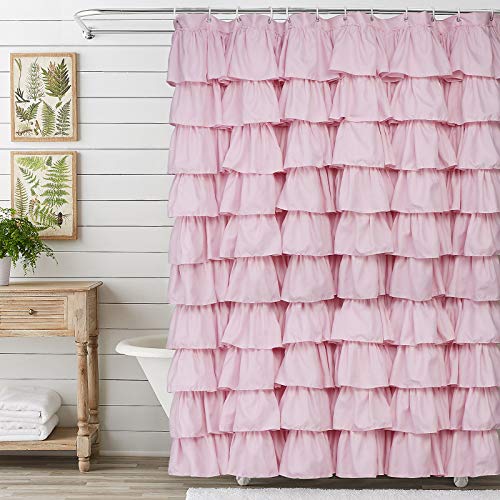 Volens Pink Ruffle Shower Curtain