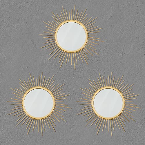 Cityelf Gold Sunburst Mirrors for Wall Decor