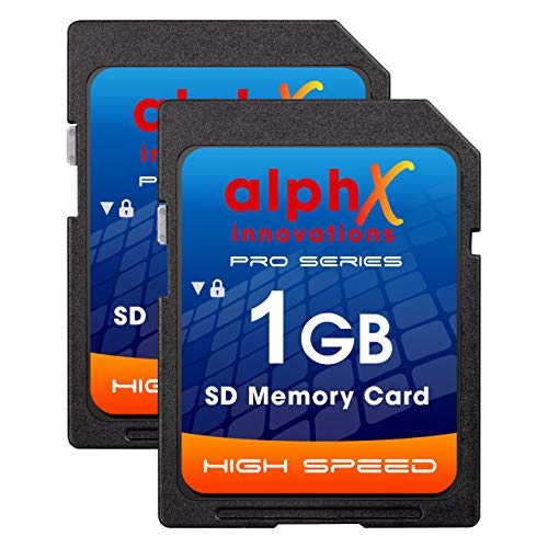 AlphX 1gb SD Memory Cards Pack of 2