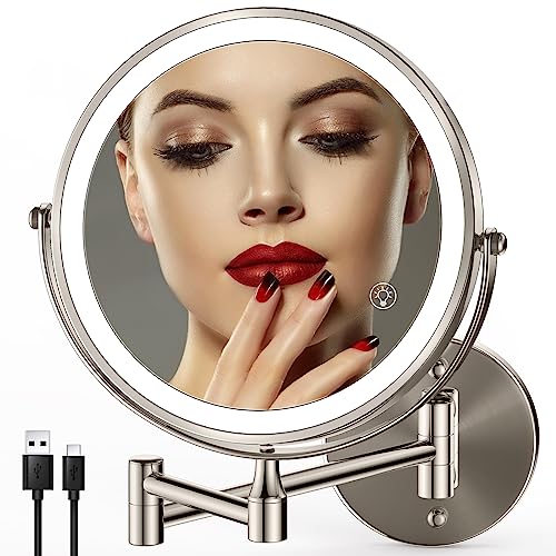 GREENFROM Rechargeable Wall Mounted Makeup Mirror