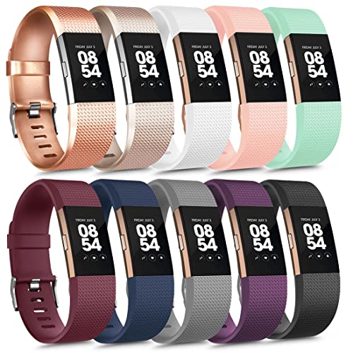 10 Pack Sport Bands for Fitbit Charge 2