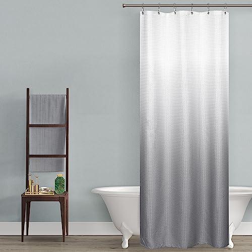 Luxury Ombre Waterproof Waffle Cloth Shower Curtain