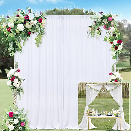 White Backdrop Curtains for Parties