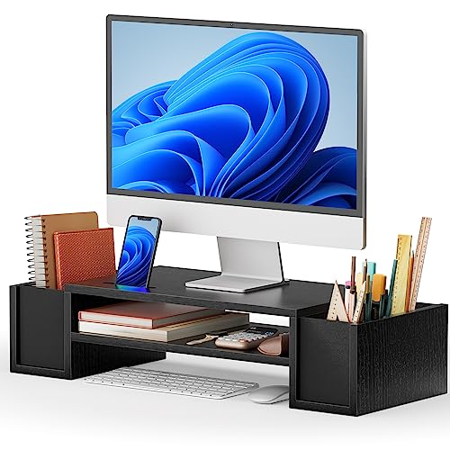AMERIERGO Monitor Stand Desk Organization - Customizable, Sturdy, and Space-Saving
