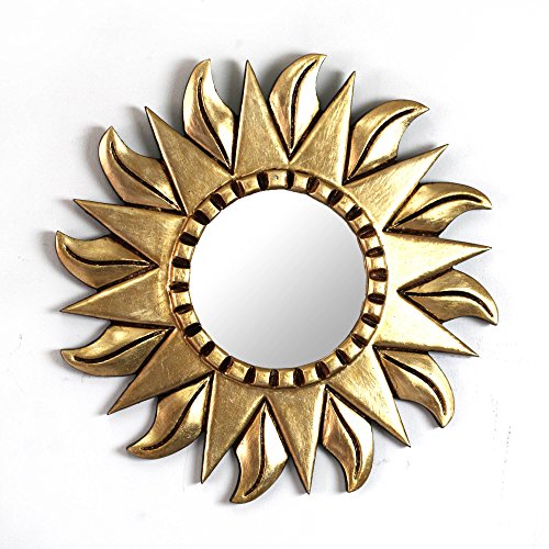 NOVICA Sunflower Mirror - Gold Tone