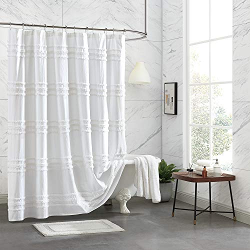 DKNY Chenille Stripe Cotton Shower Curtain