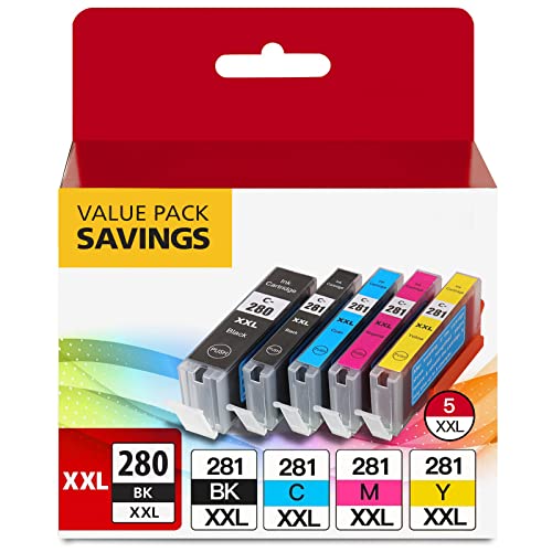 Canon 280 281 Ink Cartridges - 5 Color Value Pack
