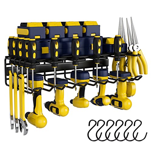 Heavy Duty Power Tool Organizer with Drill Rack and Storage