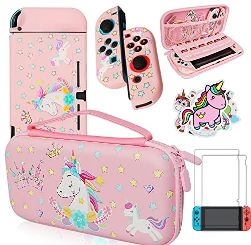 Pink Unicorn Switch Case Bundle for Girls