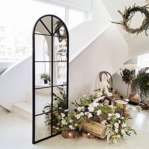 Arched Window Finished Full Length Mirror