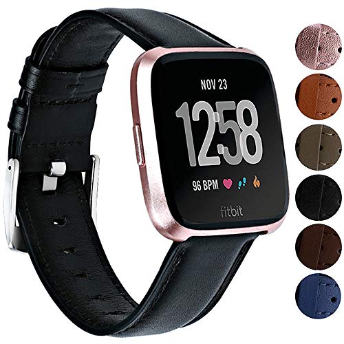 Genuine Leather Replacement Band for Fitbit Versa