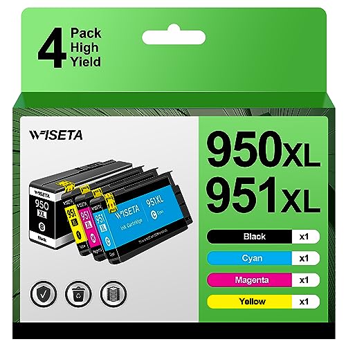 950XL and 951XL Ink Cartridges Combo Pack Compatible for HP 951XL Ink Cartridges Combo Pack