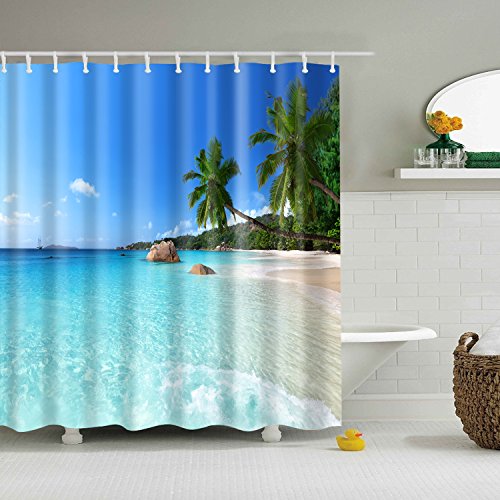OMIWOUT Fabric Decorative Shower Curtain