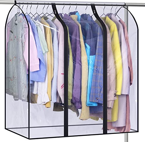 5 Pack Large Clear Garment Bags-Moth Proof Garment Bags,Garment Cover, Hanging, Dress Garment Bags Storage for Travel(40X 24) 