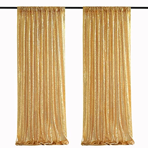 Gold Sequin Curtain Panels
