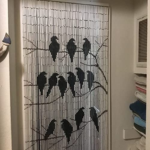 Birds Bamboo Beaded Curtain