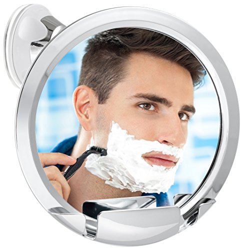 Fogless Shower Mirror with Built-in Razor Holder