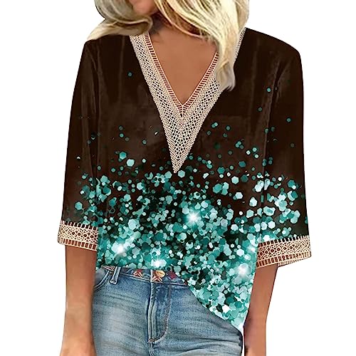 Women's Lace V-Neck Shirts and Blouses